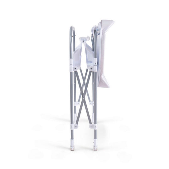 Folding chair with adjustable backrest on a white background