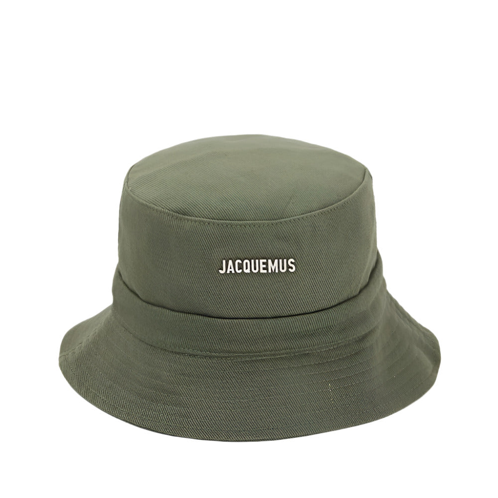 Jacquemus Le Bob Gadjo Dark Green Bucket Hat with Drawstring