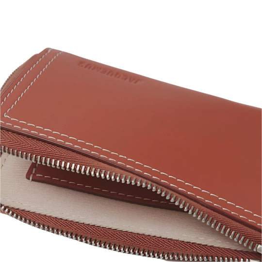 Jacquemus Le Porte-zippé Cuerda Brown Leather Cardholder