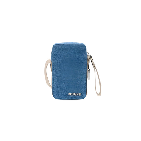Jacquemus The Vertical Cuerda Denim Blue Cross-Body Bag