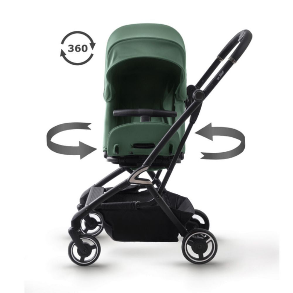 Jikel Life 360 Reversible Stroller with 360-degree swivel feature on a white background