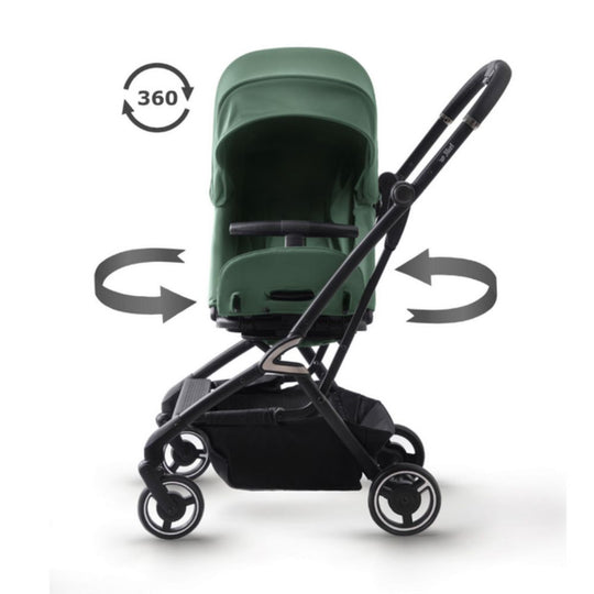 Jikel Life 360 Reversible Stroller with 360-degree swivel feature on a white background