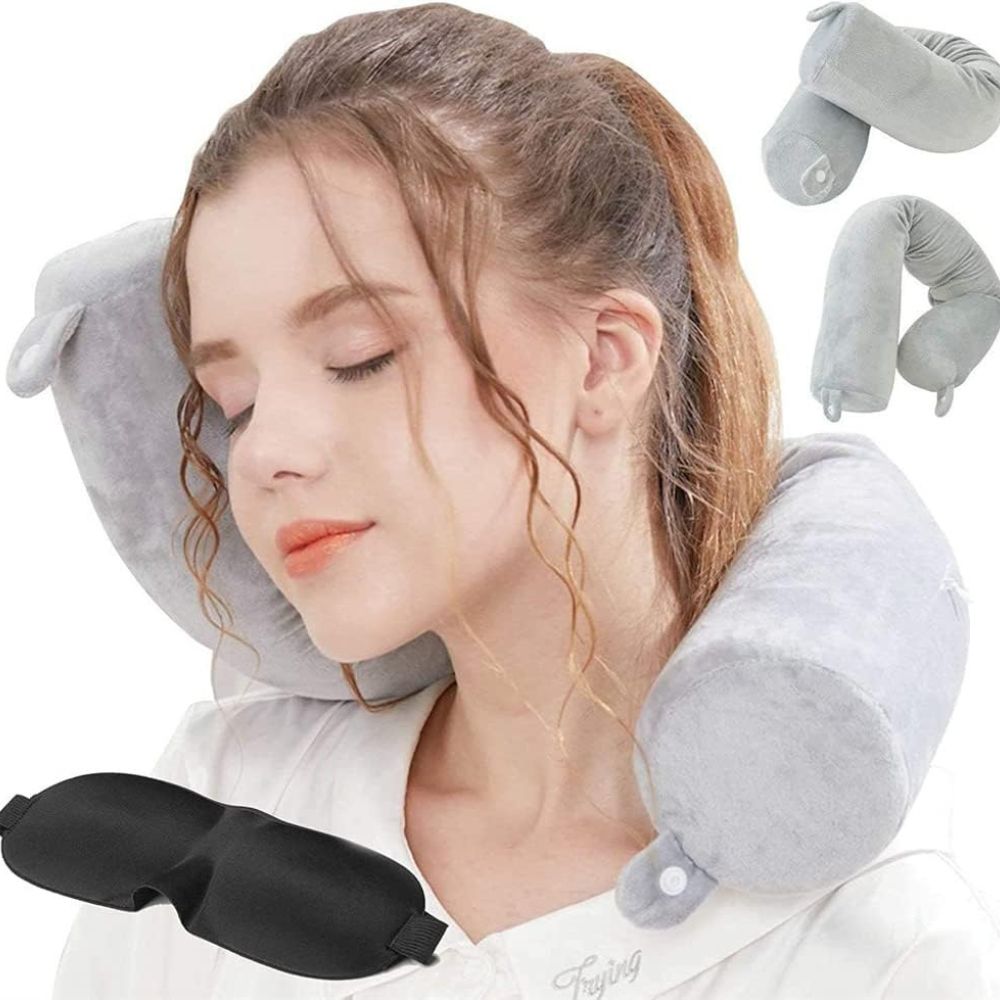 KASTWAVE Multi-Position Versatile Twist Memory Foam Travel Pillow