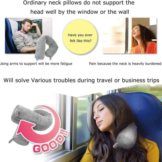 KASTWAVE Multi-Position Versatile Twist Memory Foam Travel Pillow
