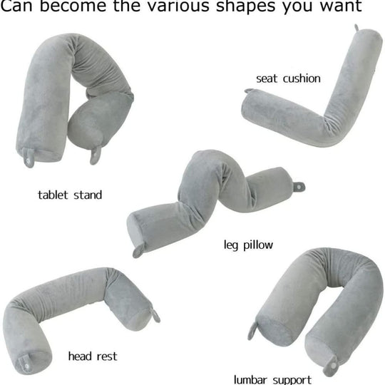 KASTWAVE Multi-Position Versatile Twist Memory Foam Travel Pillow