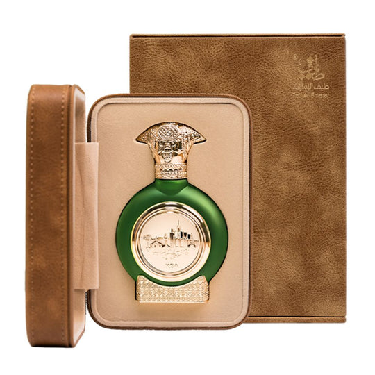 An EDP 75mL bottle KSA perfume by Taif Al Emarat along with its Leather Box