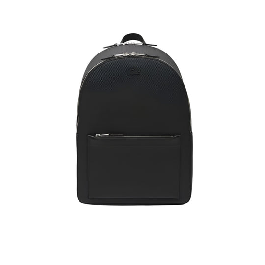 LACOSTE Chantaco Pique Leather Black Backpack