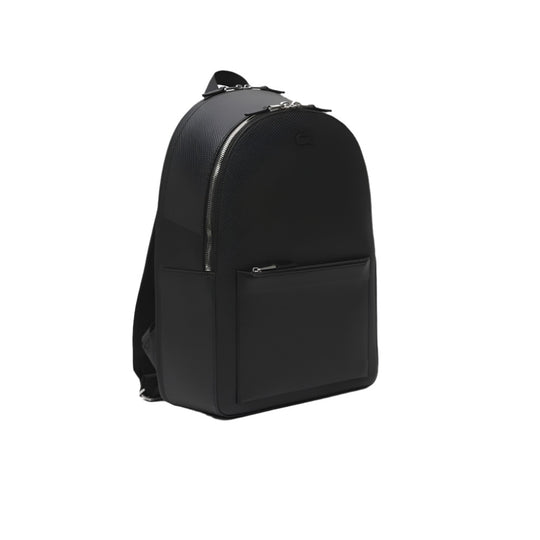 LACOSTE Chantaco Pique Leather Black Backpack