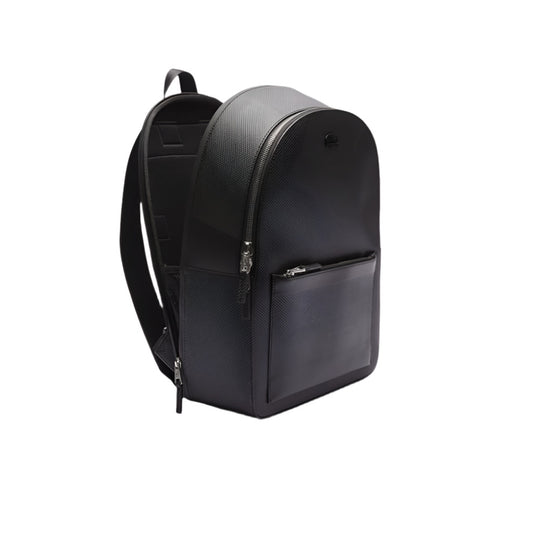 LACOSTE Chantaco Pique Leather Black Backpack