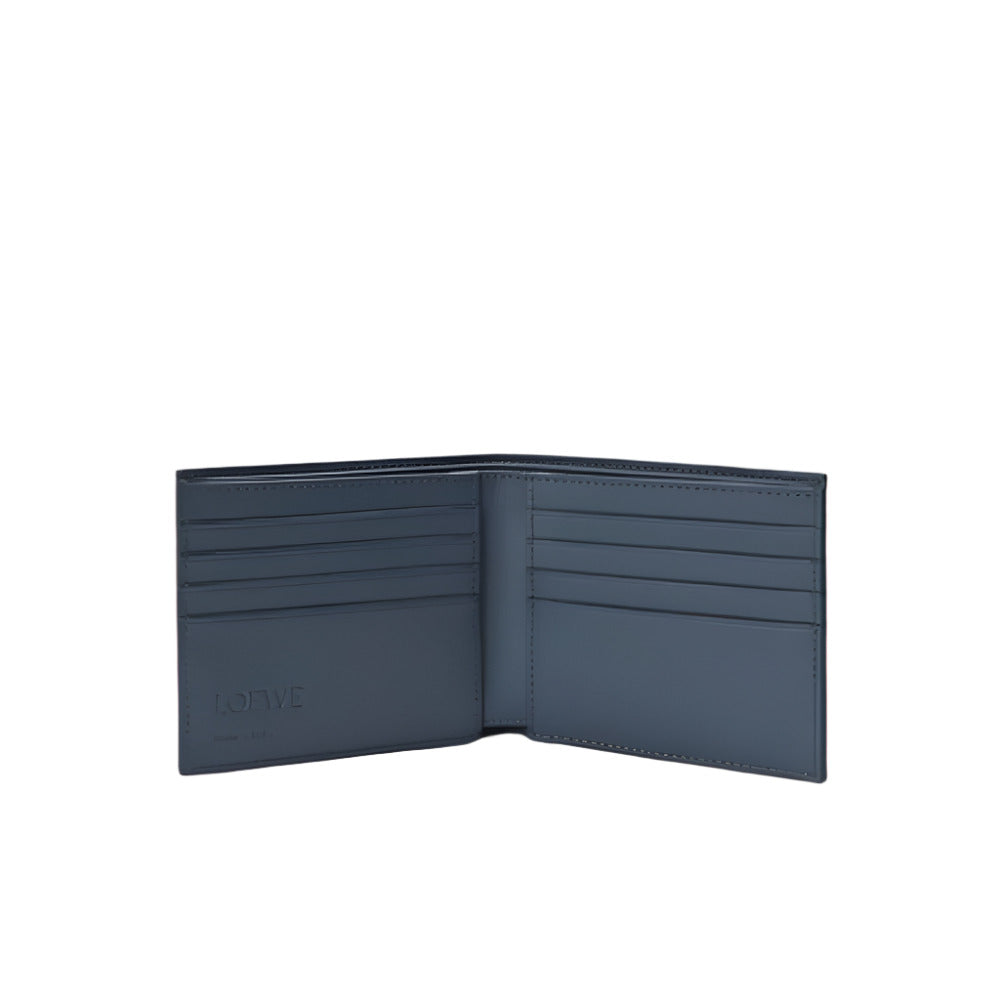 LOEWE Puzzle Edge Bi-fold Wallet in Classic Calfskin Indigo