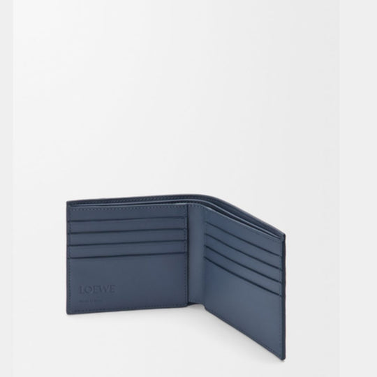 LOEWE Puzzle Edge Bi-fold Wallet in Classic Calfskin Indigo