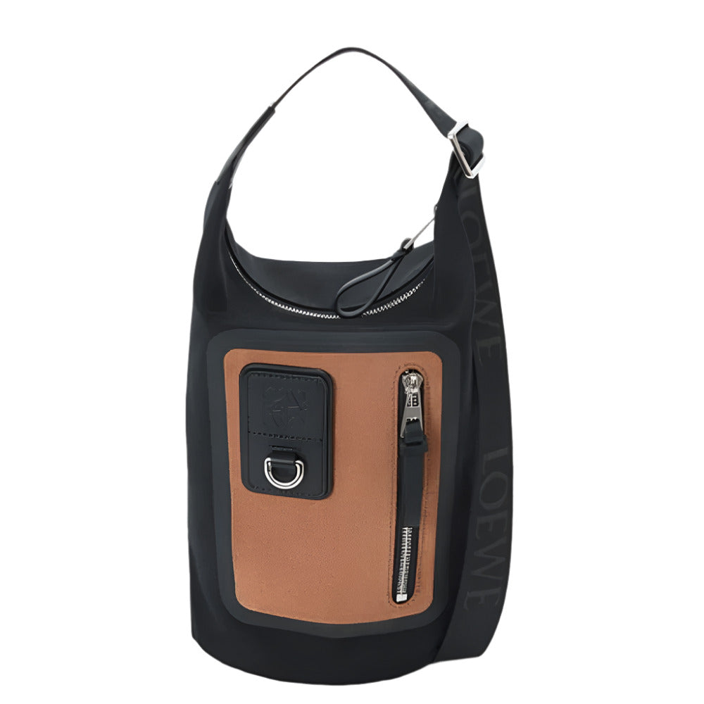 LOEWE Small Flex Loop Bucket in Canvas and Suede