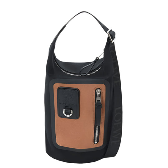 LOEWE Small Flex Loop Bucket in Canvas and Suede