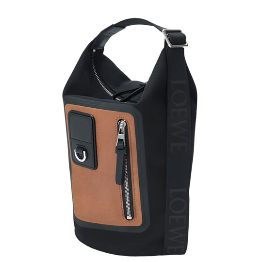 LOEWE Small Flex Loop Bucket in Canvas and Suede