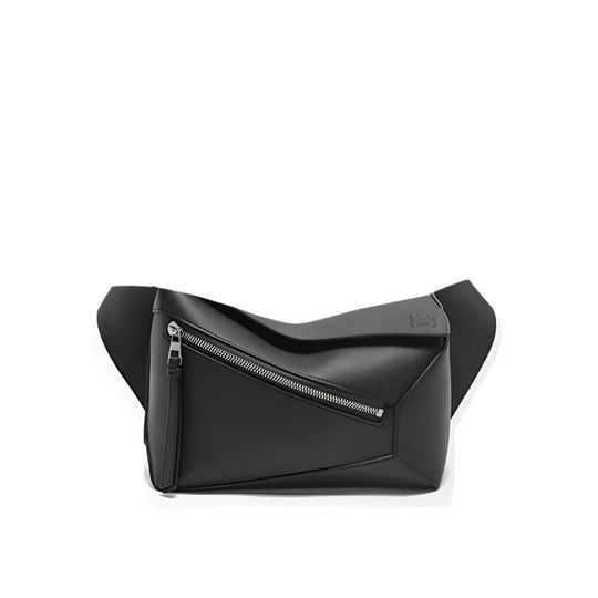 LOEWE Small Puzzle Bumbag in Classic Calfskin Dark Grey