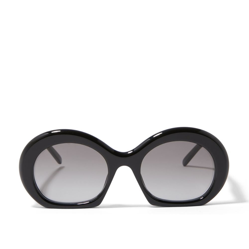 Loewe Women's Black Halfmoon Sunglasses with Gold Logo