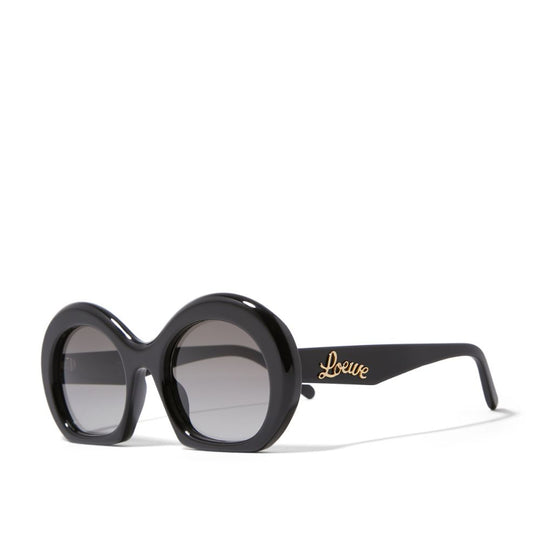 Loewe Women's Black Halfmoon Sunglasses with Gold Logo