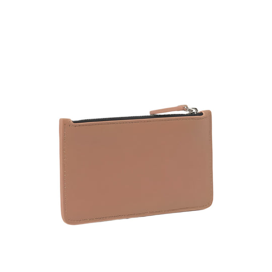 MARNI Brown Logo Card Case in Calfskin Leather
