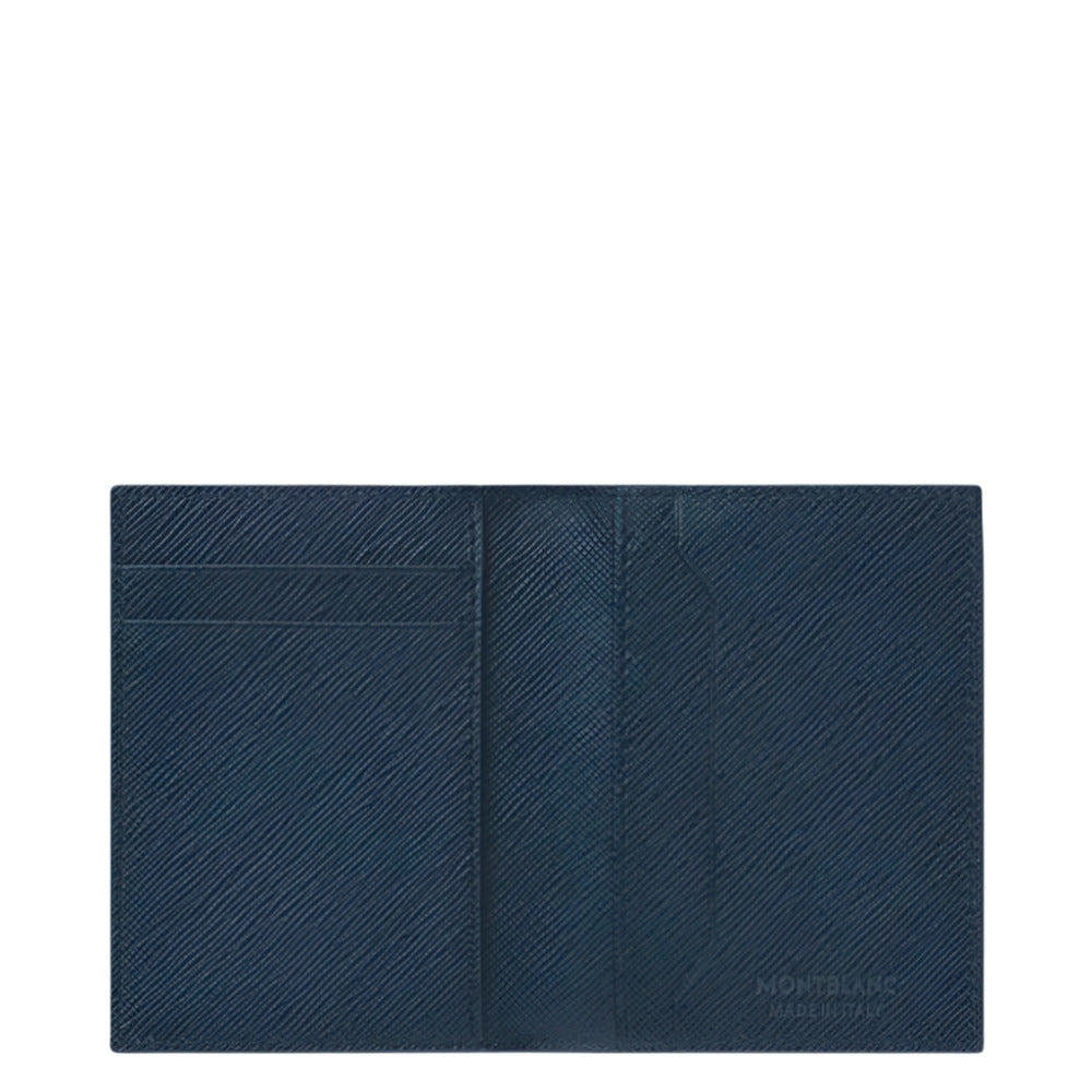 Montblanc Sartorial Ink Blue Saffiano 4-Card Holder - Sustainable Leather