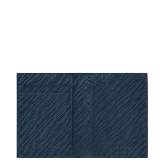 Montblanc Sartorial Ink Blue Saffiano 4-Card Holder - Sustainable Leather
