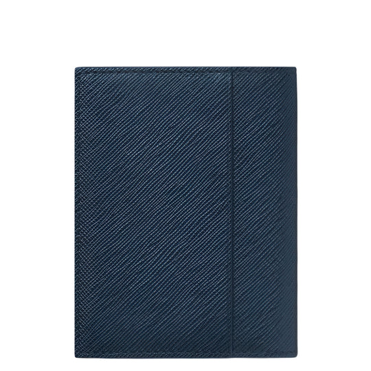 Montblanc Sartorial Ink Blue Saffiano 4-Card Holder - Sustainable Leather