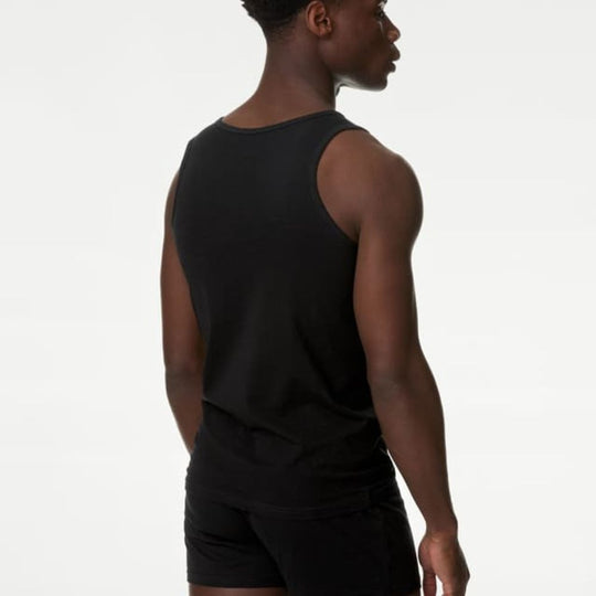 M&S COLLECTION 3pk Cotton Rich Cool & Fresh™ Vests