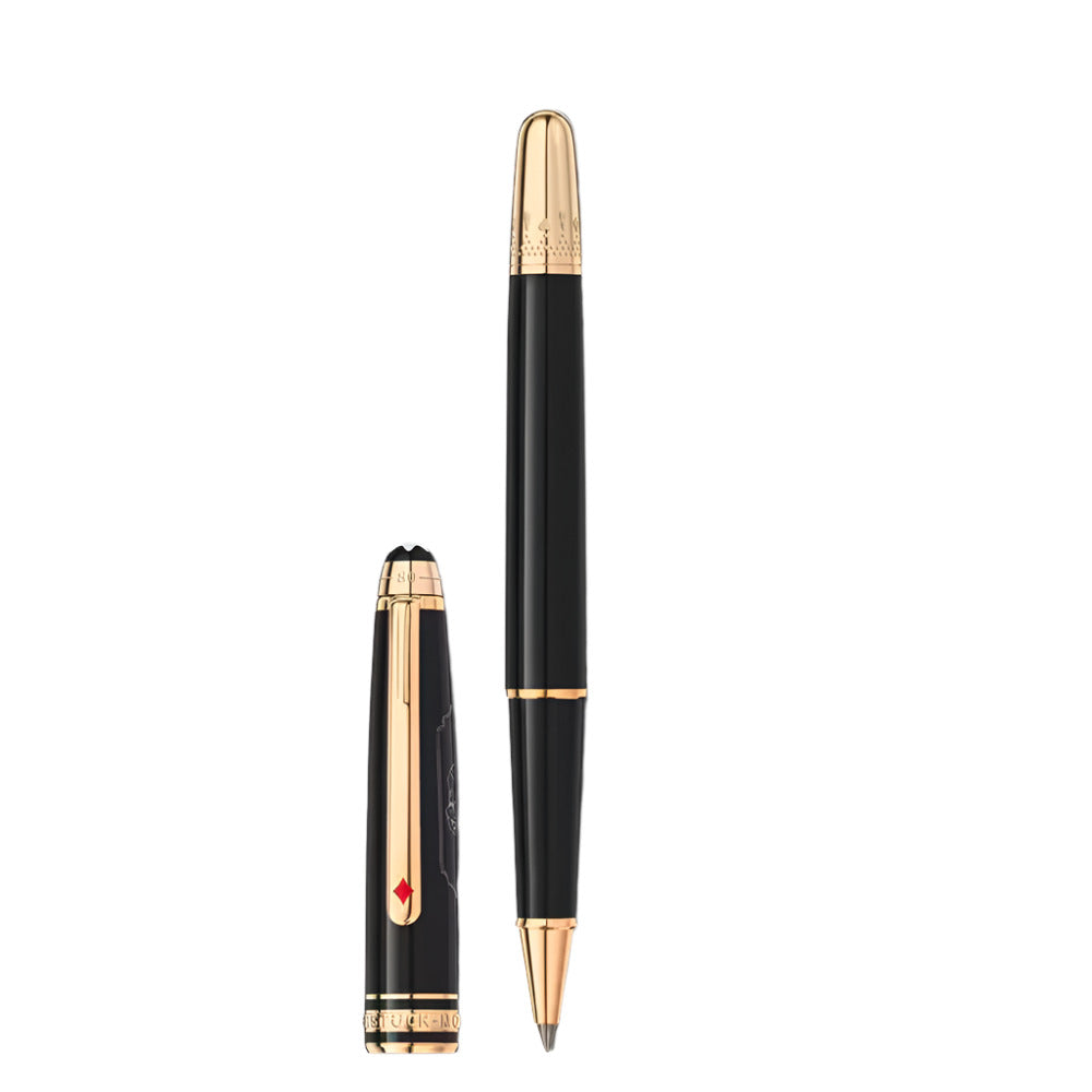 Montblanc Meisterstück Around the World in 80 Days Classique Rollerball with Red Diamond Clip