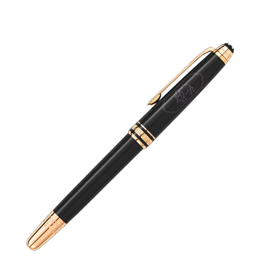 Montblanc Meisterstück Around the World in 80 Days Classique Rollerball with Red Diamond Clip