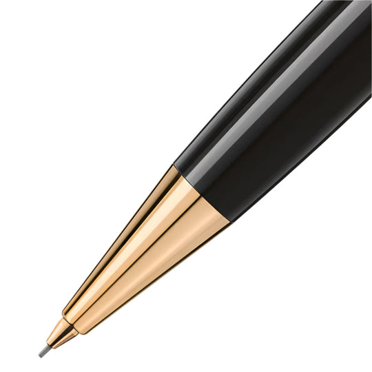 Close up of the writing tip of Montblanc Meisterstück Gold-Coated Classique Mechanical Pencil 0.7 mm