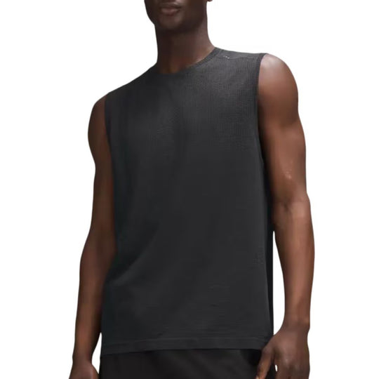 A male model wearing LULULEMON Metal Vent Tech Sleeveless Vest