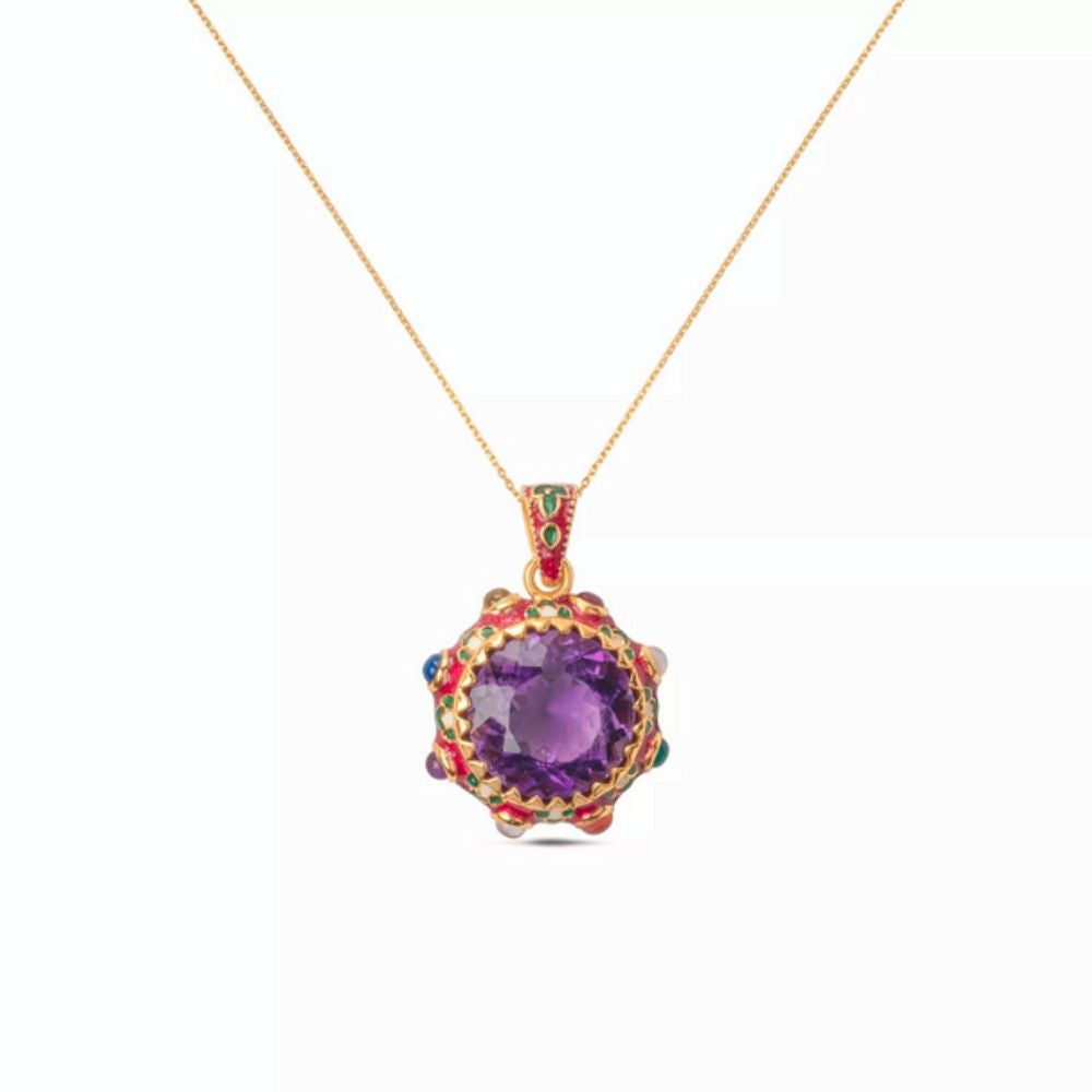 Moiseau Golden Dawn Amethyst Pendant