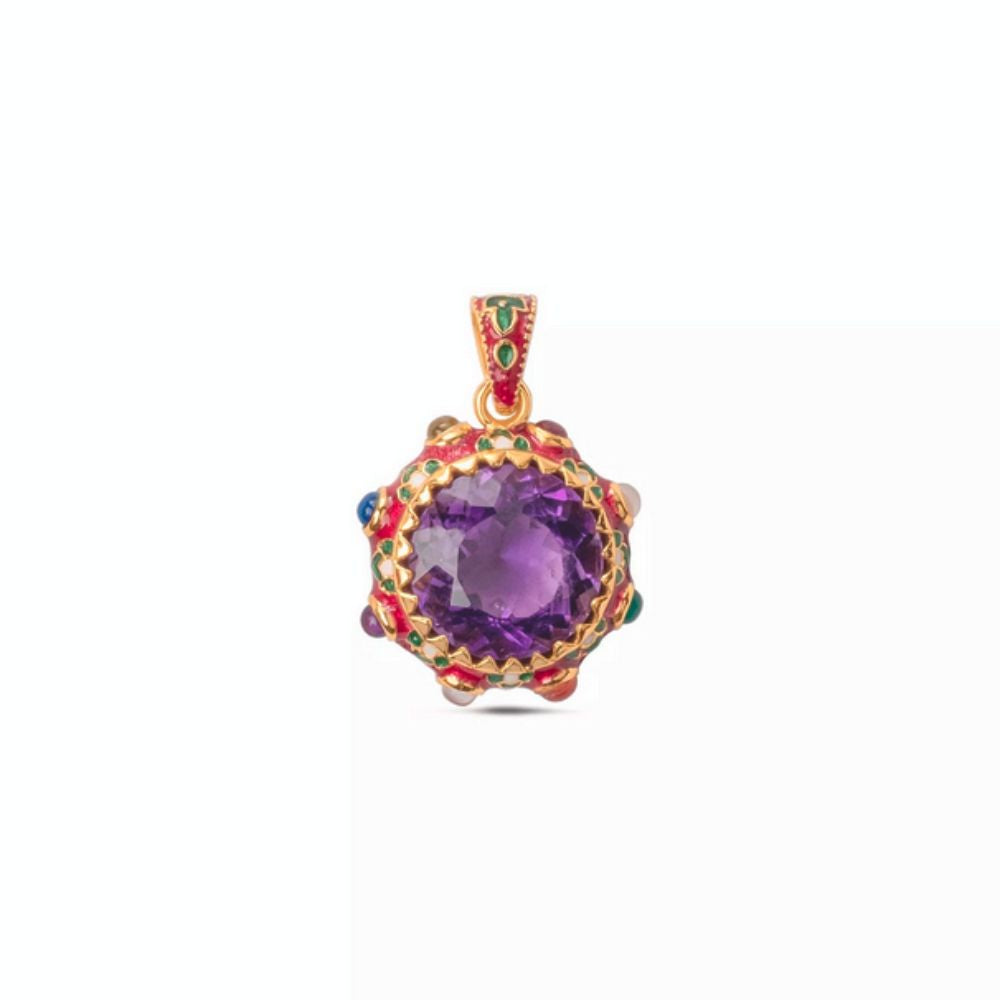 Moiseau Golden Dawn Amethyst Pendant