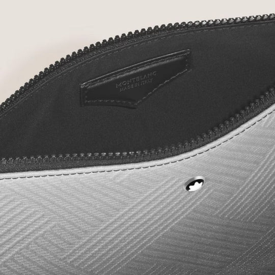 Close-up of Montblanc Extreme 3.0 Lightweight Stylish Cross-Body Pouch with a black zipper and Montblanc logo