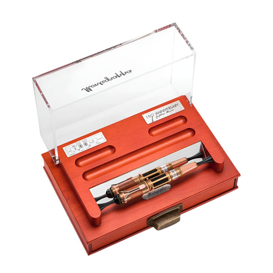 Gift Box of Montegrappa Marconi 150th Anniversary Edition Rollerball Pen with Radio-Themed Engravings