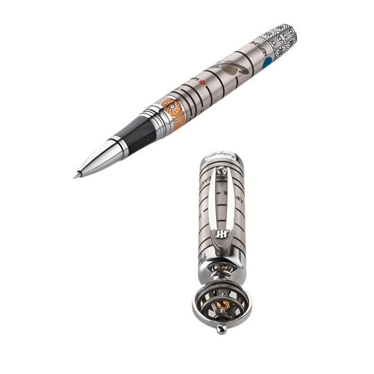 Montegrappa Nicolaus Copernicus Sterling Silver Rollerball Pen with Celestial Theme