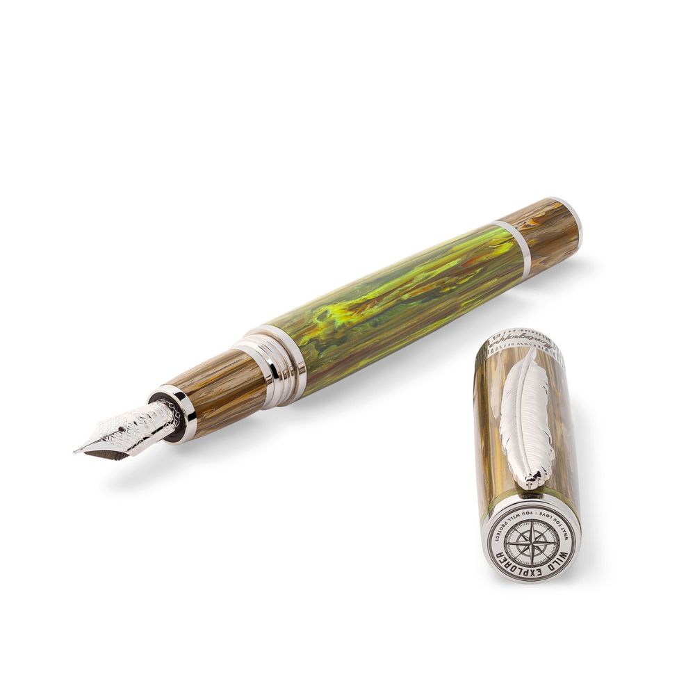 Montegrappa Baobab Resin Luxury Fountain Pen with 18k Gold Nib