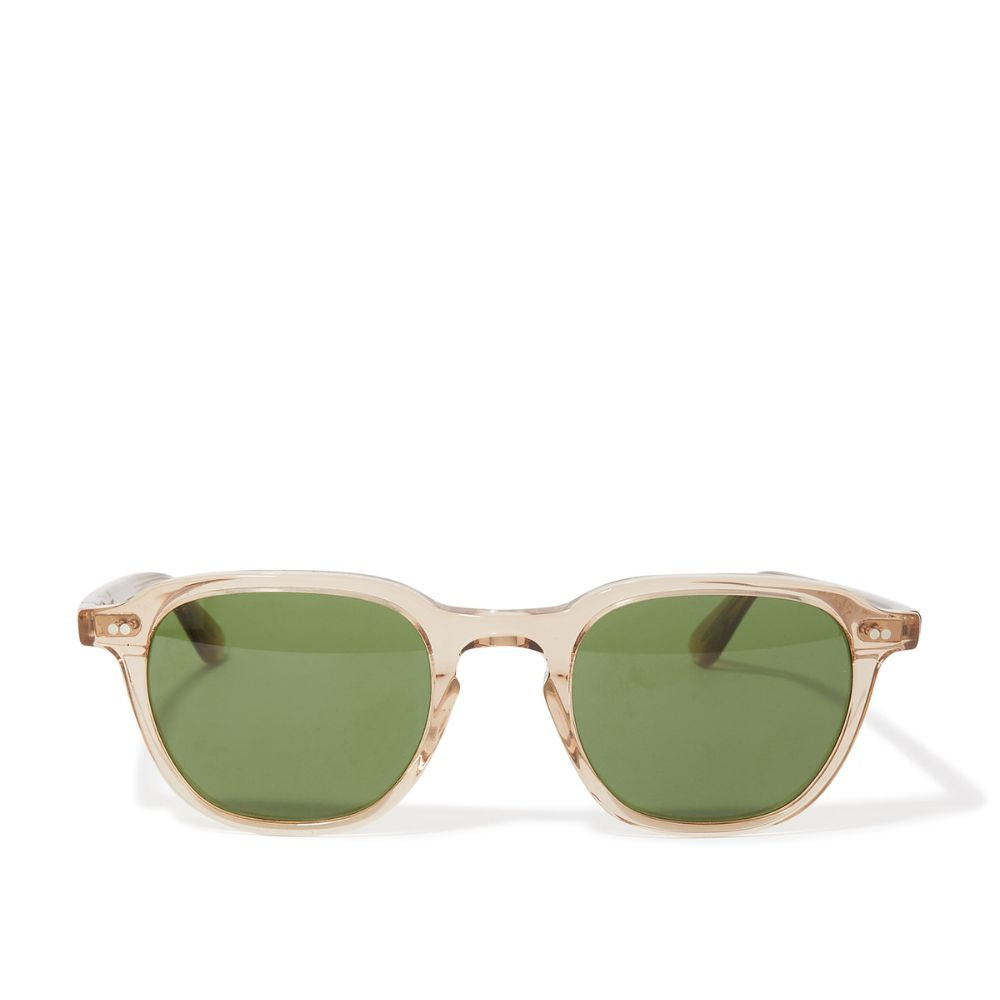 Moscot Billik Square Sunglasses with Beige Frames & Khaki Lenses