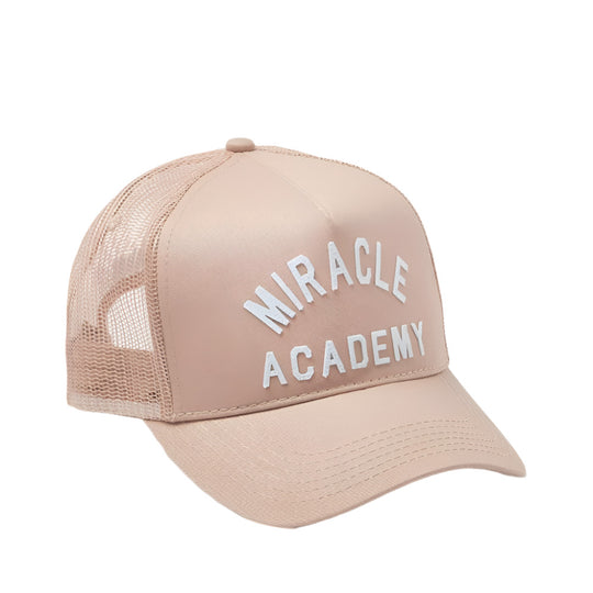 Nahmias Miracle Academy Beige Trucker Cap with Mesh Back