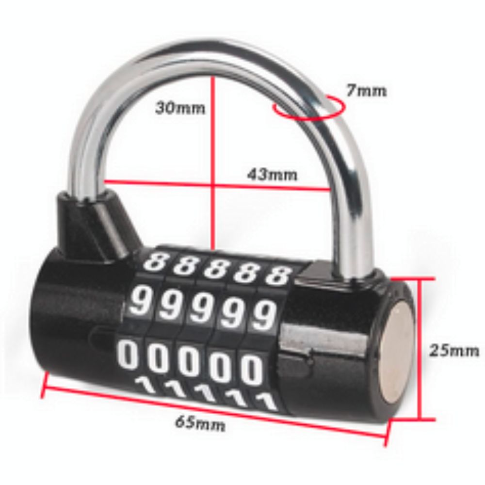 Oasisgalore Heavy Duty Anti-Rust 5-Digit Combination Padlock
