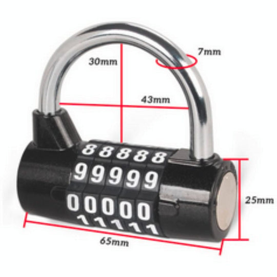 Oasisgalore Heavy Duty Anti-Rust 5-Digit Combination Padlock