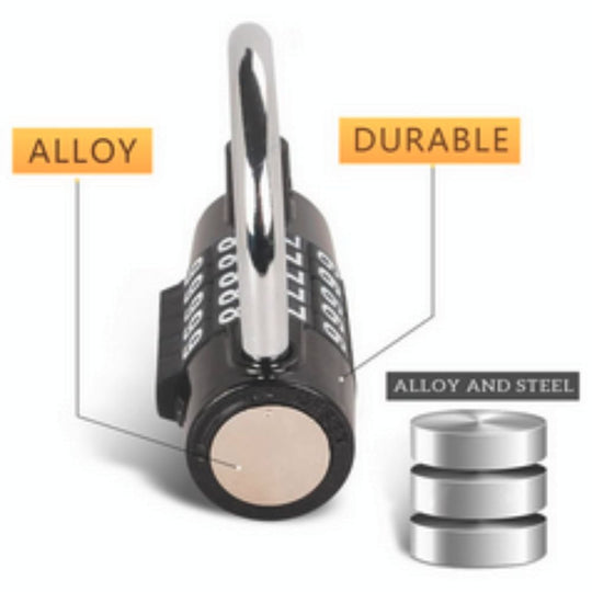 Oasisgalore Heavy Duty Anti-Rust 5-Digit Combination Padlock