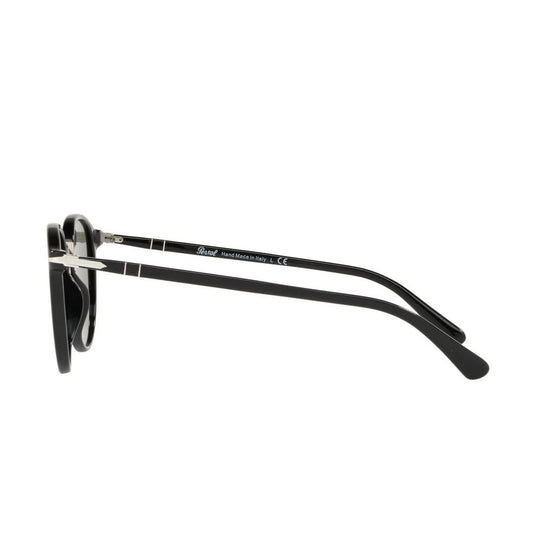 Persol Men's PO3210S Oval Sunglasses with Classic Green Lens and Black Frame