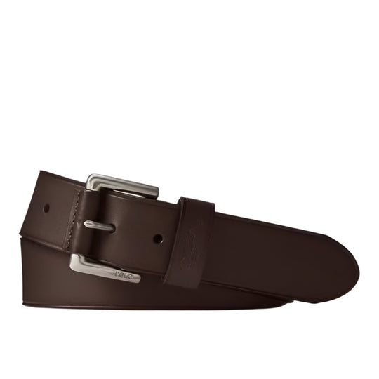 Polo Ralph Lauren Men's Brown Leather Belt with Buckle