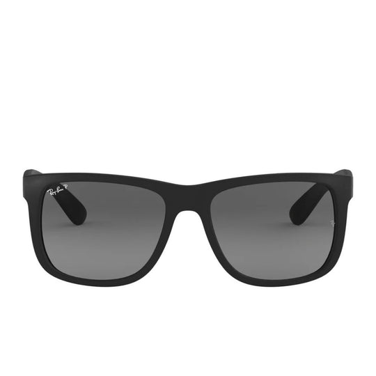 Ray-Ban Men's RB4165 Polarized Grey Gradient Square Sunglasses with Black Frame