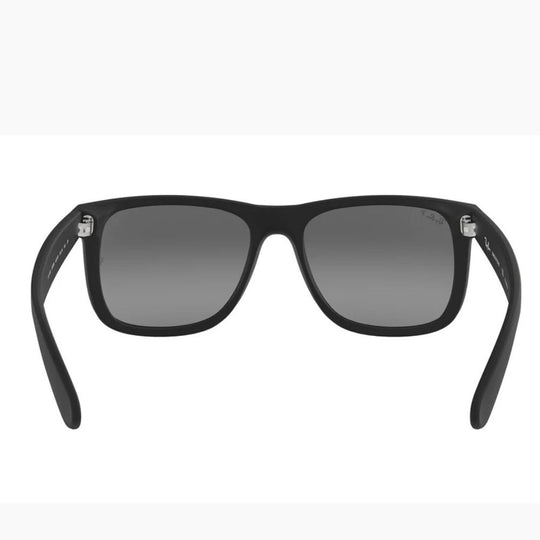 Ray-Ban Men's RB4165 Polarized Grey Gradient Square Sunglasses with Black Frame