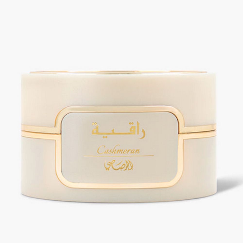 The container of Raqiya Cashmeran by Rasasi