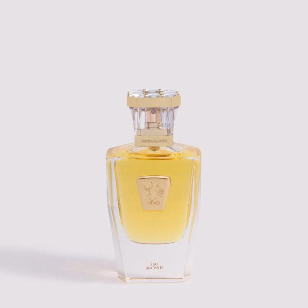 A 50mL parfum bottle of Rose Parfum by Hind Al Oud