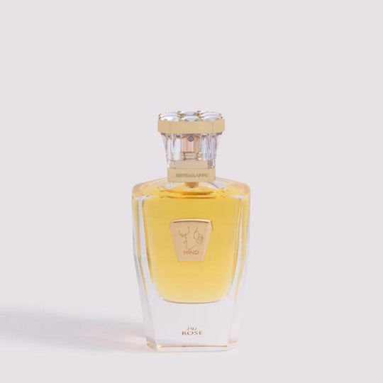 A 50mL parfum bottle of Rose Parfum by Hind Al Oud