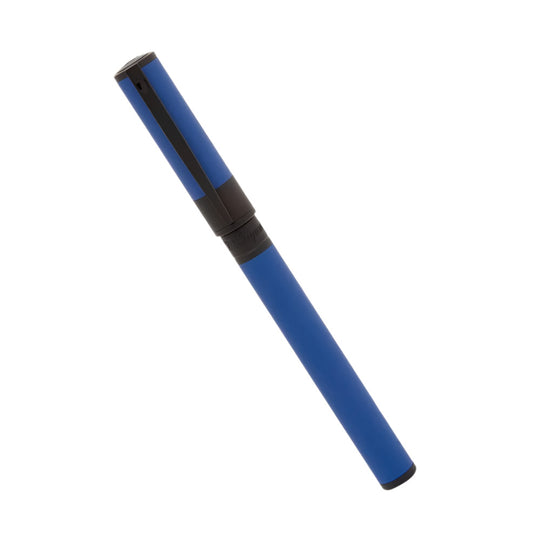 S.T. Dupont D-Initial Ballpoint Pen in Matte Black/Blue with Soft-Twist Mechanism