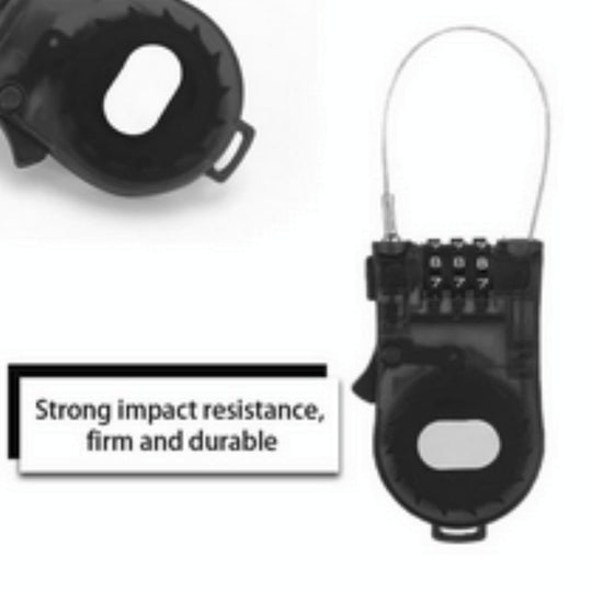 SYOSI Weatherproof Retractable Multi-Purpose Steel Cable Lock with 3-Digit Password